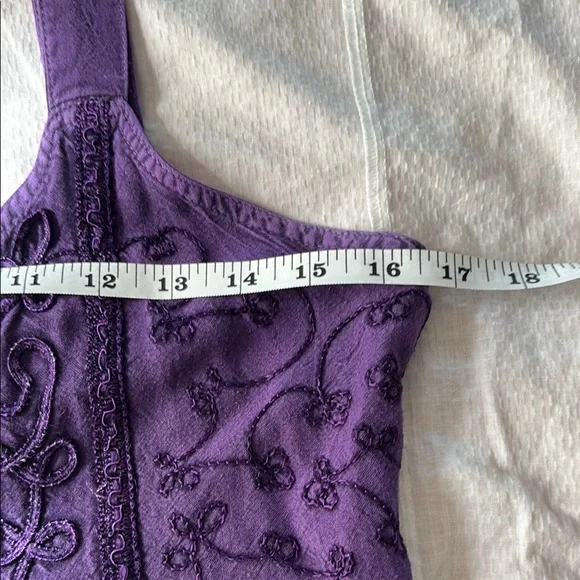 Elegant Purple Sleeveless Dress - Picture 5 of 12